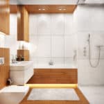 Modern bathroom interior design in large house
