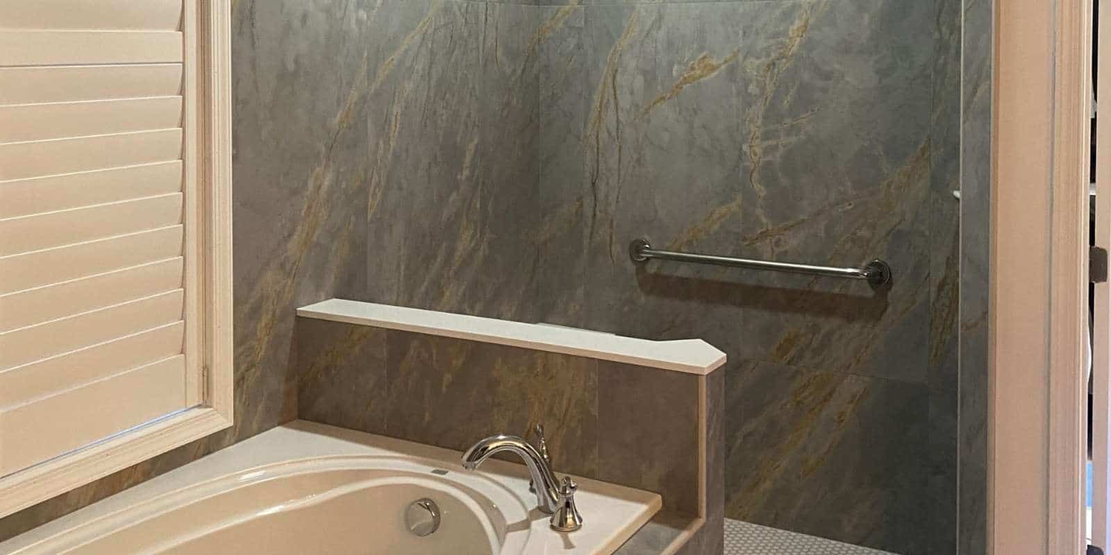 porcelain tile shower design for long lasting bathroom remodel