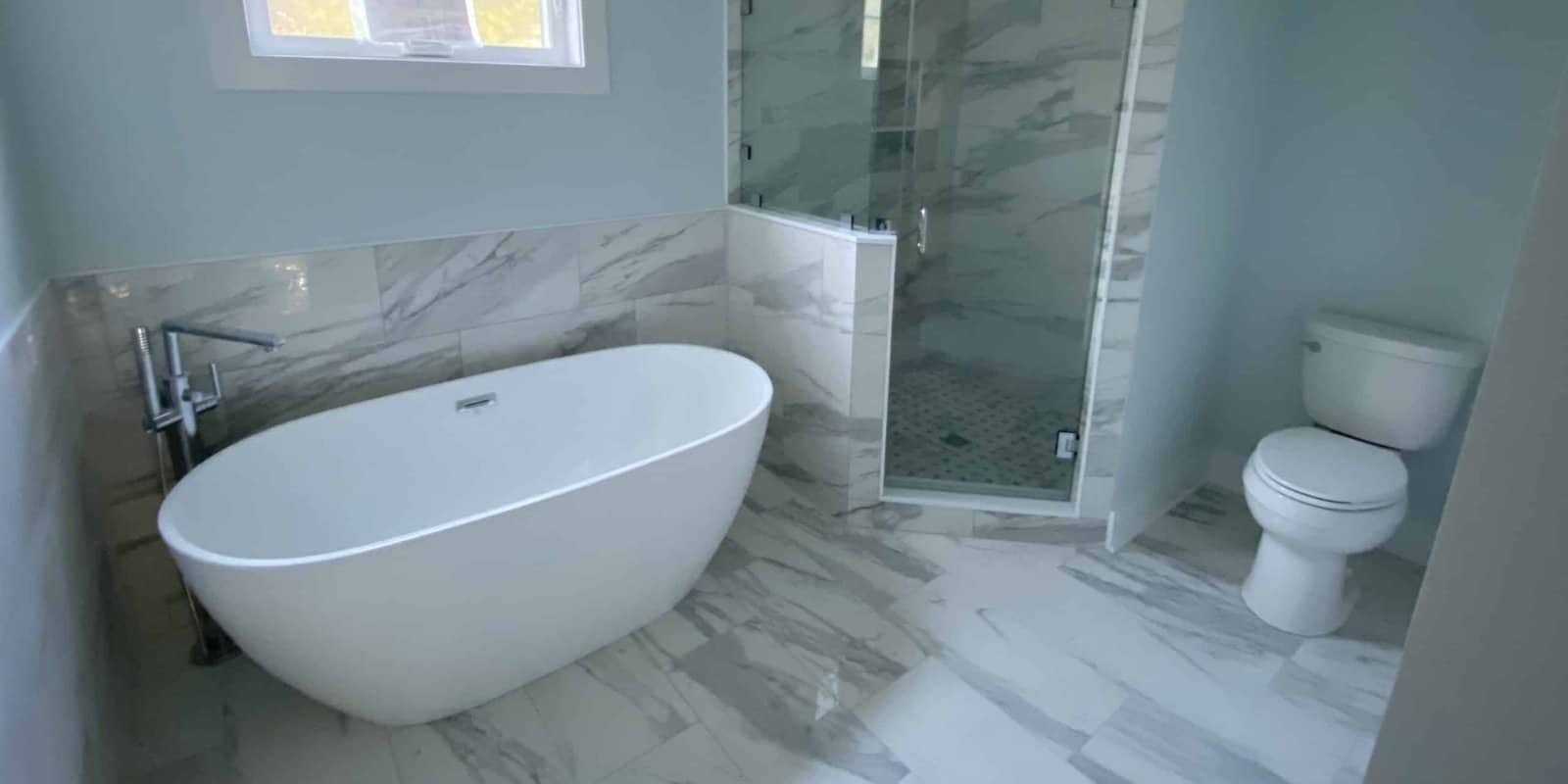 bathtub installation in Bethany Beach showing professional bathroom remodeling process