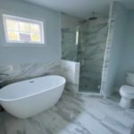 Walk-In Shower or Tub for Maryland Remodel with white clawfoot tub
