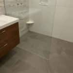water stain from leaking shower ceiling