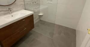 water stain from leaking shower ceiling