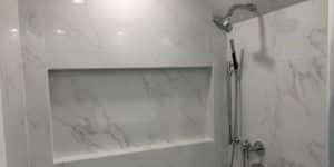 modern walk in shower installation in maryland