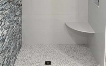 herringbone and chevron shower tile patterns modern bathroom