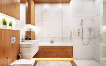 Modern bathroom showcasing the benefits of thin tile panels with a sleek, seamless design