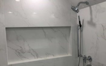 modern walk in shower installation in maryland