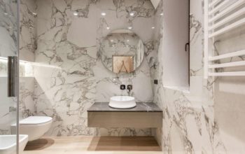 A modern bathroom featuring the latest Tile Design Trends